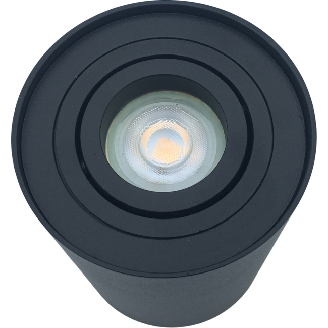 R&M Line Opbouwspot Obi1 Rond GU10 Zwart kantelbaar