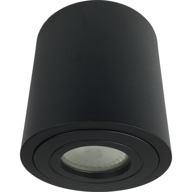 R&M Line Surface mounted downlight solo round IP44 GU10 LED black
