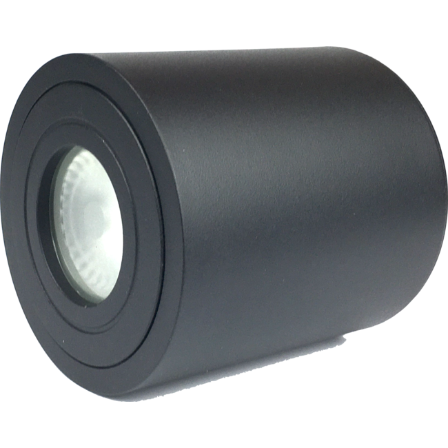 R&M Line Opbouwspot solo rond IP44 GU10 LED zwart
