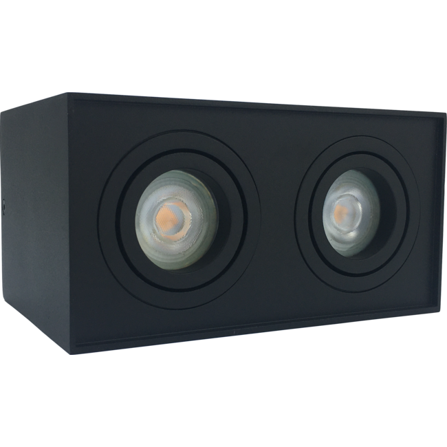 R&M Line Surface-mounted LED downlight double obi2 GU10 black