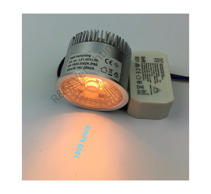 LED module 6w 50mm IP65 Dim to warm 1800k ~ 3000k