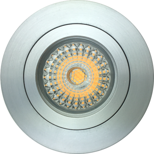 R&M Line LED downlight silver FIX-R 6W IP65 3000-1800 Kelvin dim-to-warm