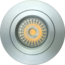 R&M Line LED downlight silver FIX-R 6W IP65 3000-1800 Kelvin dim-to-warm