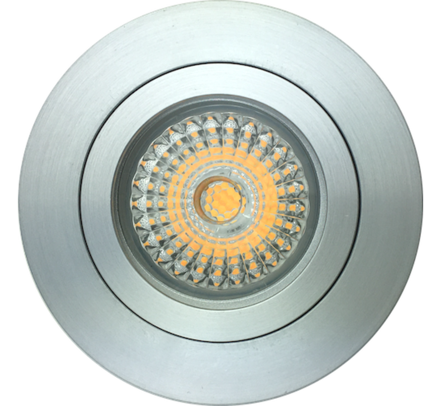 LED downlight silver FIX-R 6W IP65 3000-1800 Kelvin dim-to-warm