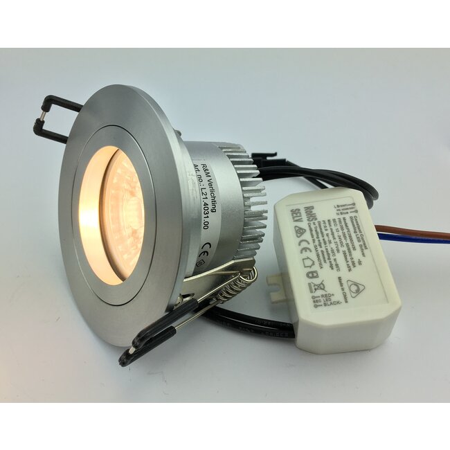 R&M Line LED inbouwspot FIX-R alu 6W IP65 3000-1800 kelvin dim-to-warm