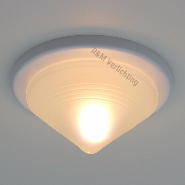 R&M Line Furniture recessed spot Pyramid white with glass