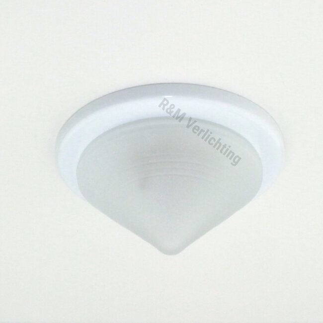 R&M Line Furniture recessed spot Pyramid white with glass