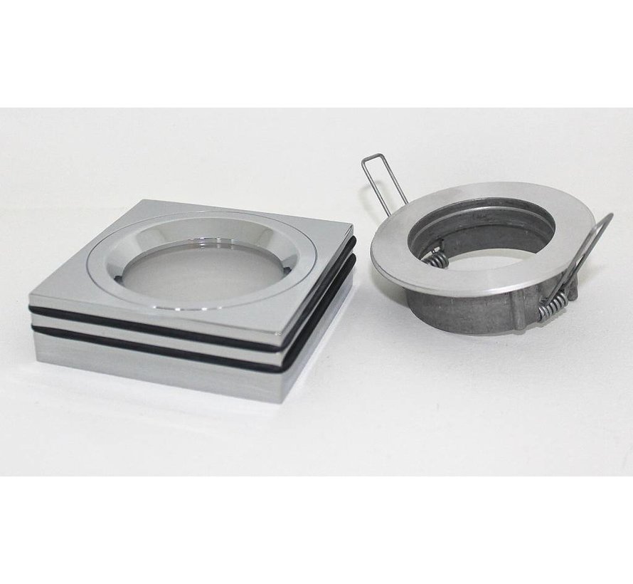 Bathroom recessed downlight Piston Q IP65 Chrome 12v/230v