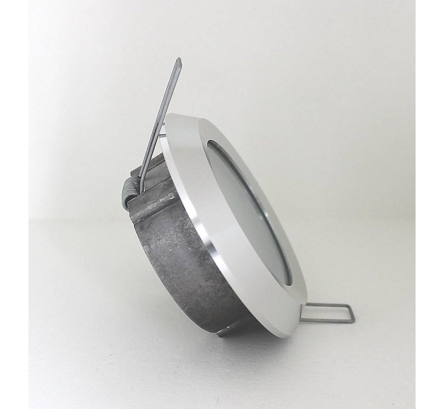 Inbouwspot / badkamerlamp Steam flat IP65 aluminium