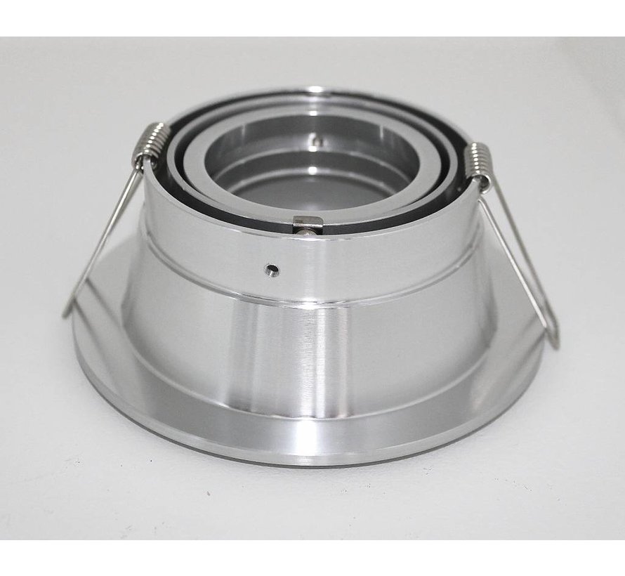 ADAKAT Set van 5 volledig metalen inbouwspots G4 12 V glazen afdekking