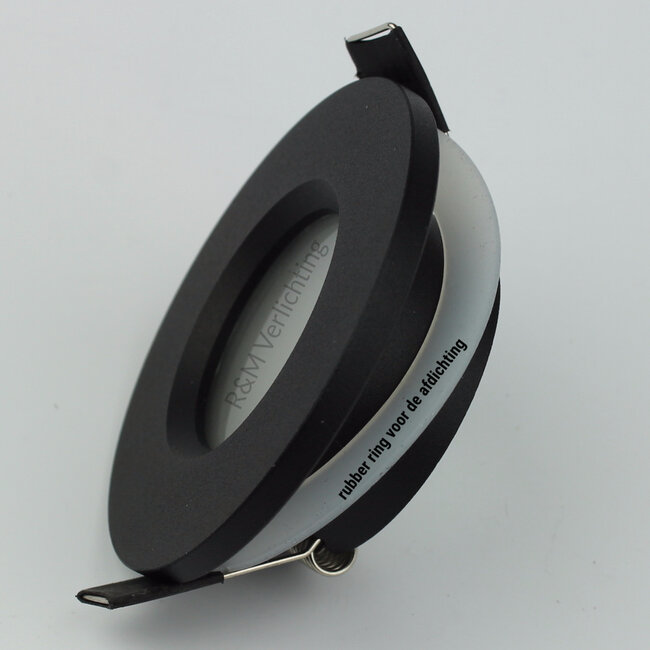R&M Line Badkamer inbouwspot Basic Flat fix IP54 GU10 230v zwart