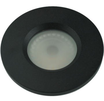 R&M Line Basic Flat fix recessed light IP54 GU10 230v black