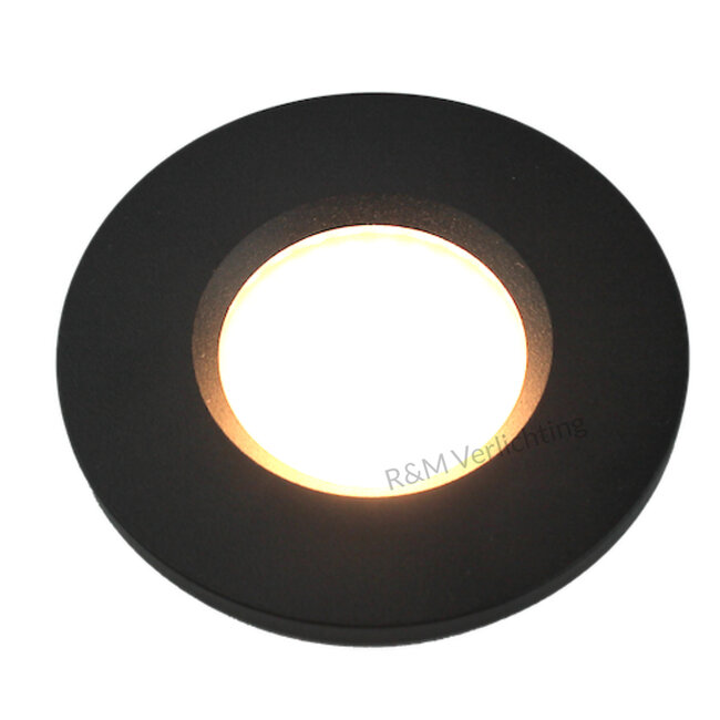 R&M Line Bathroom downlight Basic Flat fix IP54 GU10 230v wit  black