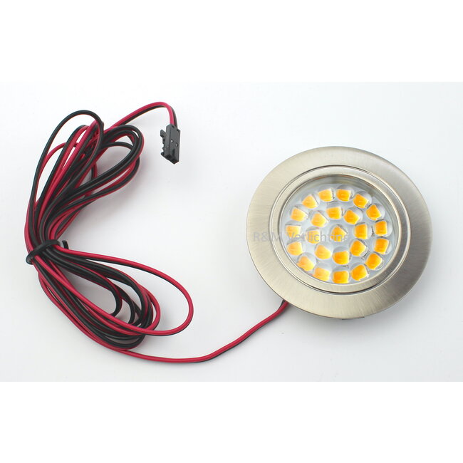R&M Line LED cabinet lighting flat 12v 1.7w SMD IP44 satin nickel