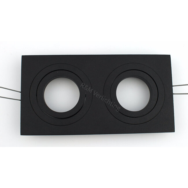 R&M Line  Downlight 2X50 Tilt blade GU10 black