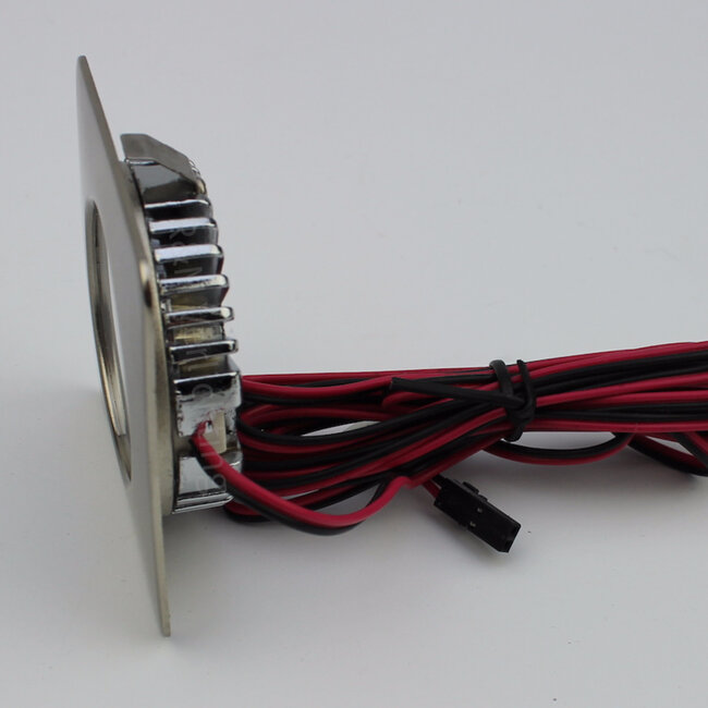 R&M Line LED meubel inbouwspot vierkant 2.6w 12v DC 2700k warm wit