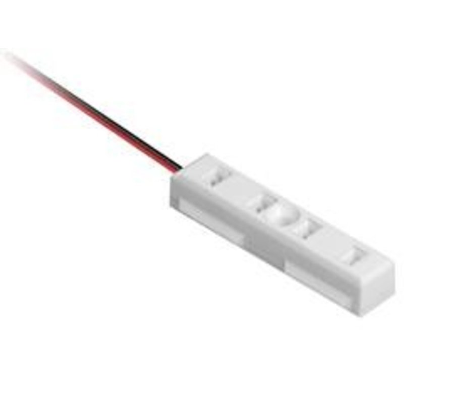 Miniplug LED serie verdeler 4-voudig incl.2x brug+ 2m kabel gestript