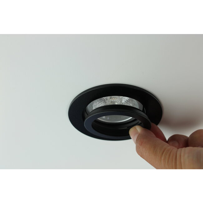 R&M Line Inbouwspot FIX Blade rond GU10 230v zwart