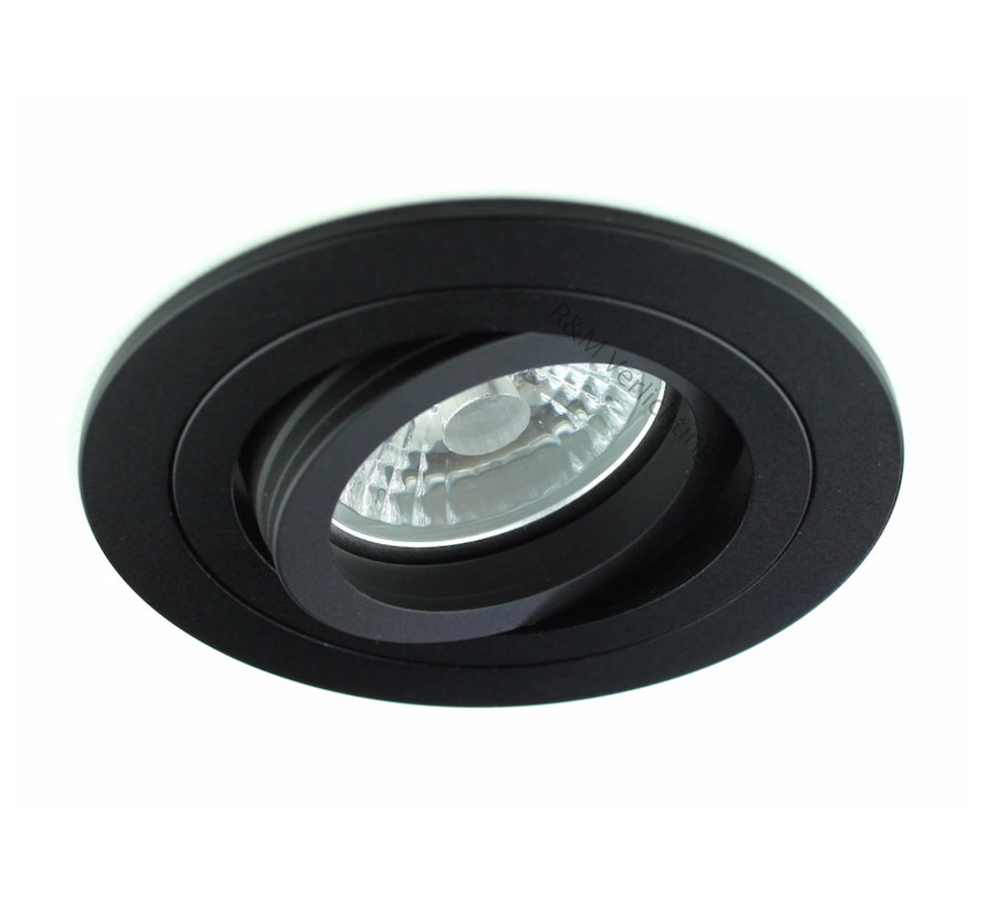 Recessed downlight Tilt blade 50 R Black GU10