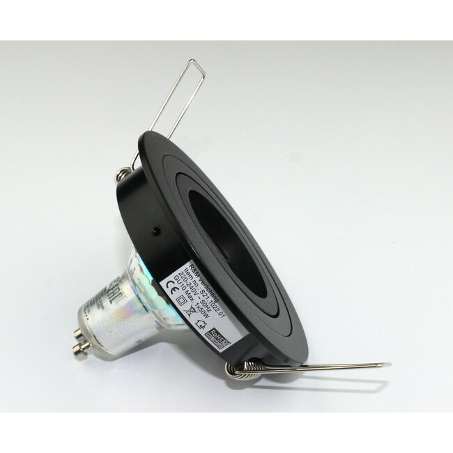 R&M Line Recessed downlight Tilt blade 50 R Black GU10