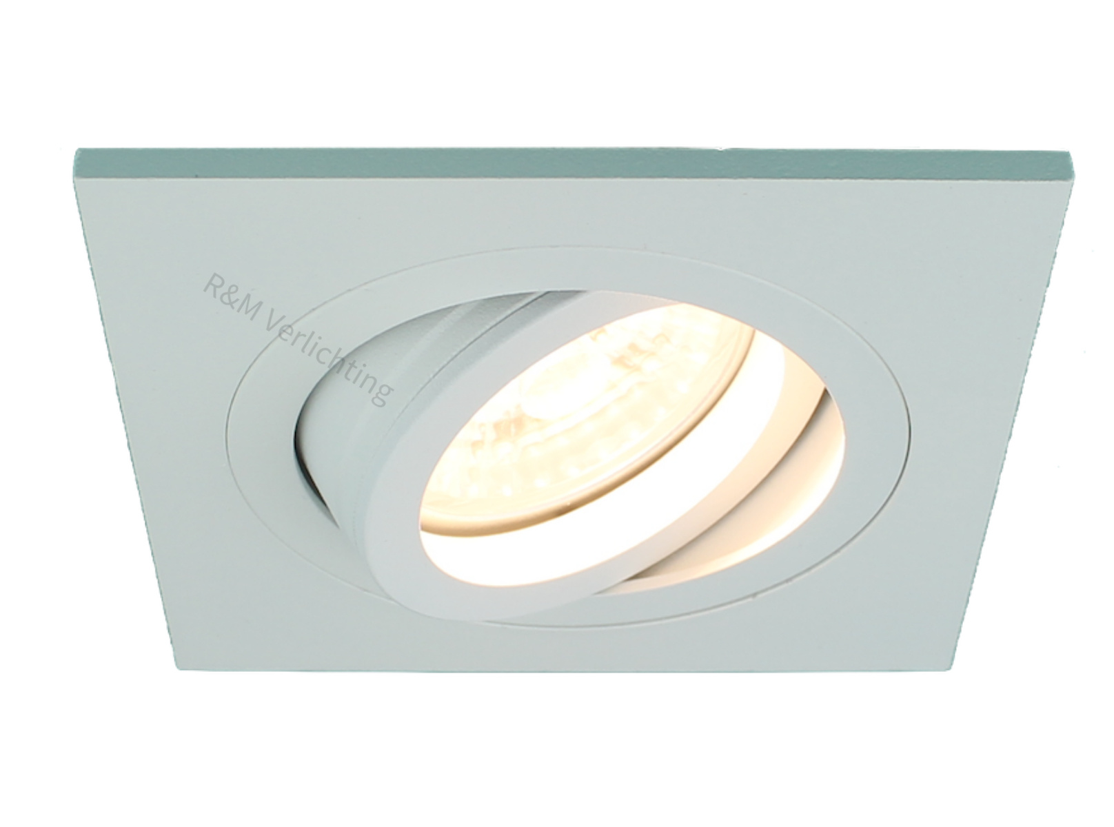 Tante bad Ontwaken Inbouwspot vierkant wit 12v / 230v voor GU10 voor LED lampen - R&M  Verlichting
