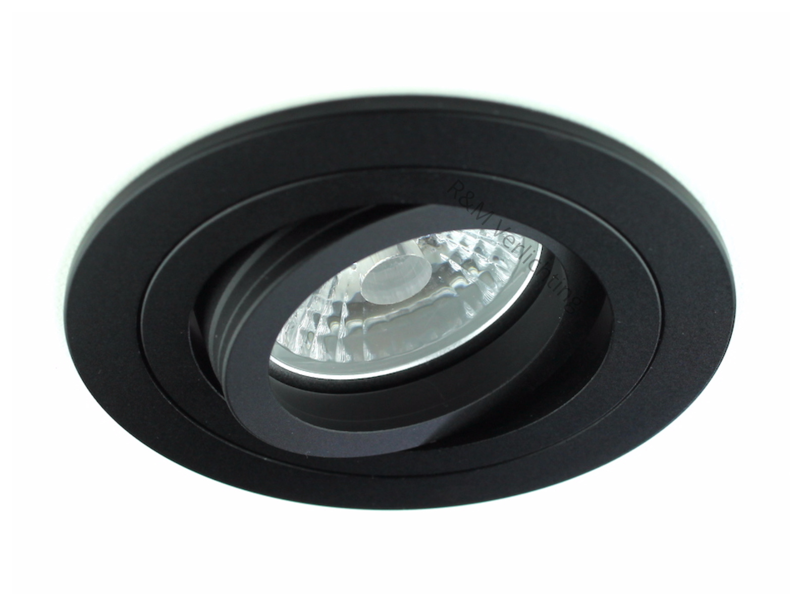 Downlight LED noir 7W 2700K Blanc chaud 108mm inclinable 