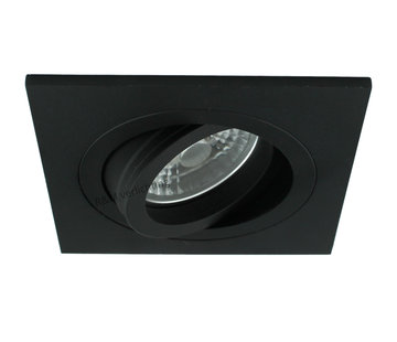 R&M Line LED square downlight black 8w IP65 dimmable