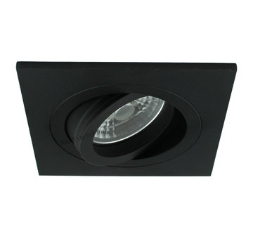 R&M Line LED square downlight black 8w IP65 dimmable