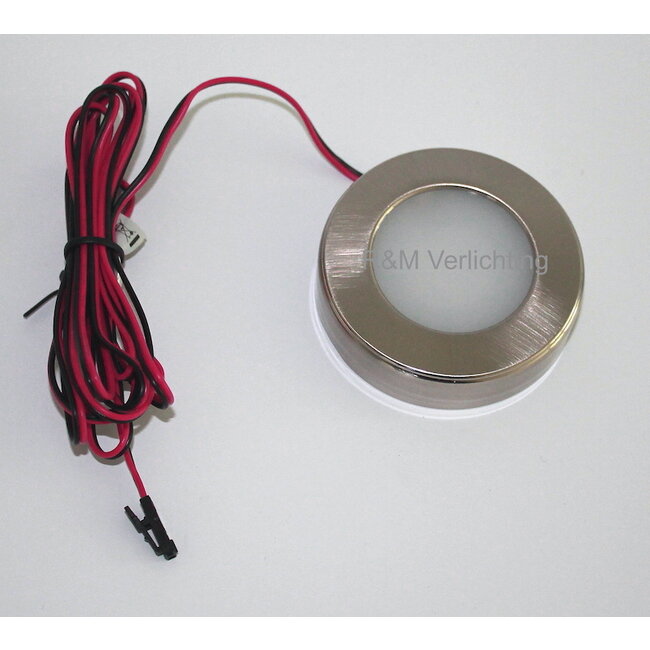 R&M Line Kastverlichting LED rond opbouwspot 2.9w 12v DC 2700k warm wit