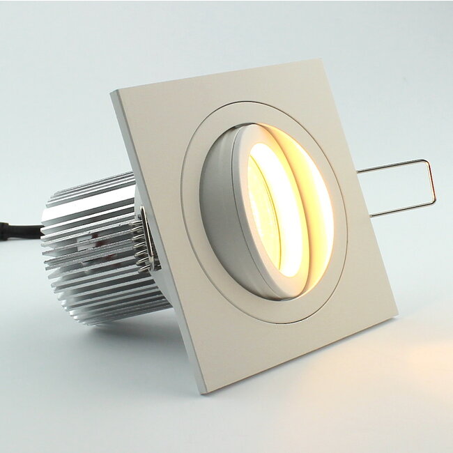 R&M Line LED square downlight white 8w IP65 2700k dimmable