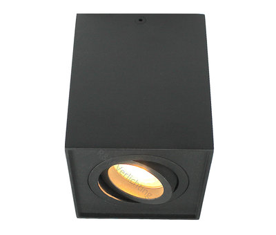 R&M Line Surface-mounted spotlight Obi1 Square GU10 black