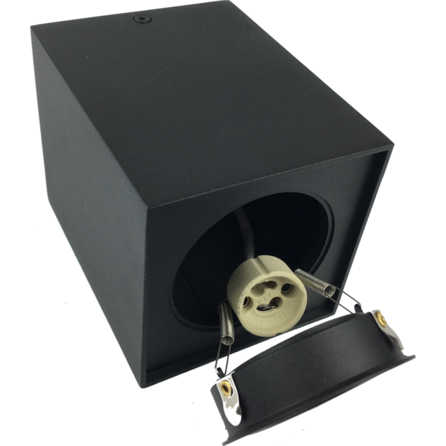 R&M Line Opbouwspot Obi1 Vierkant GU10 zwart