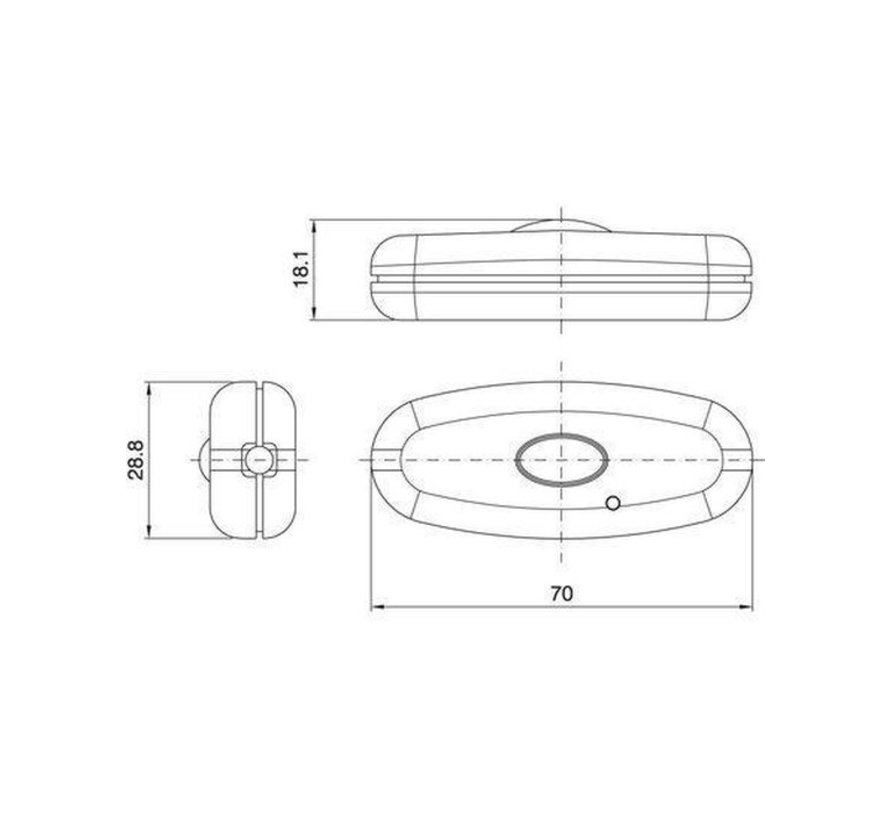 cable dimmer LED black 230 Volt 10-150 Watt