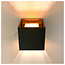 R&M Line Wall lamp Square black and gold G9 230v