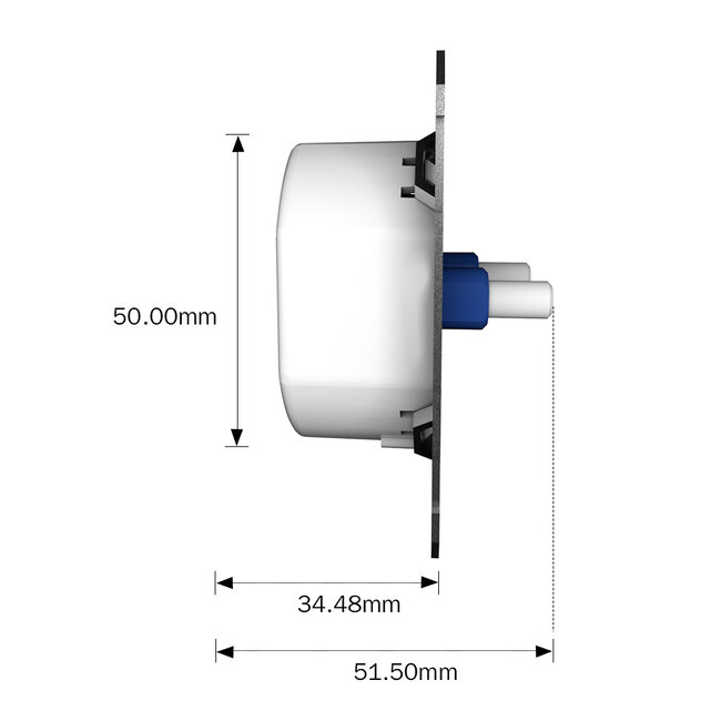 R&M Line LED duo dimmer 5 - 100W button + cover frame included