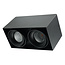 R&M Line Double light LED surface mounted spot 2x9w 2700k black
