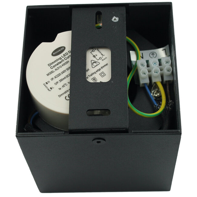 R&M Line Surface-mounted Luminaire Caja LED 1-light black 2700K Dimmable