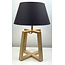 Highlight Tafellamp Quatro Hout met lampenkap antraciet