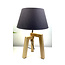 Highlight Tafellamp Trios hout met kap antraciet