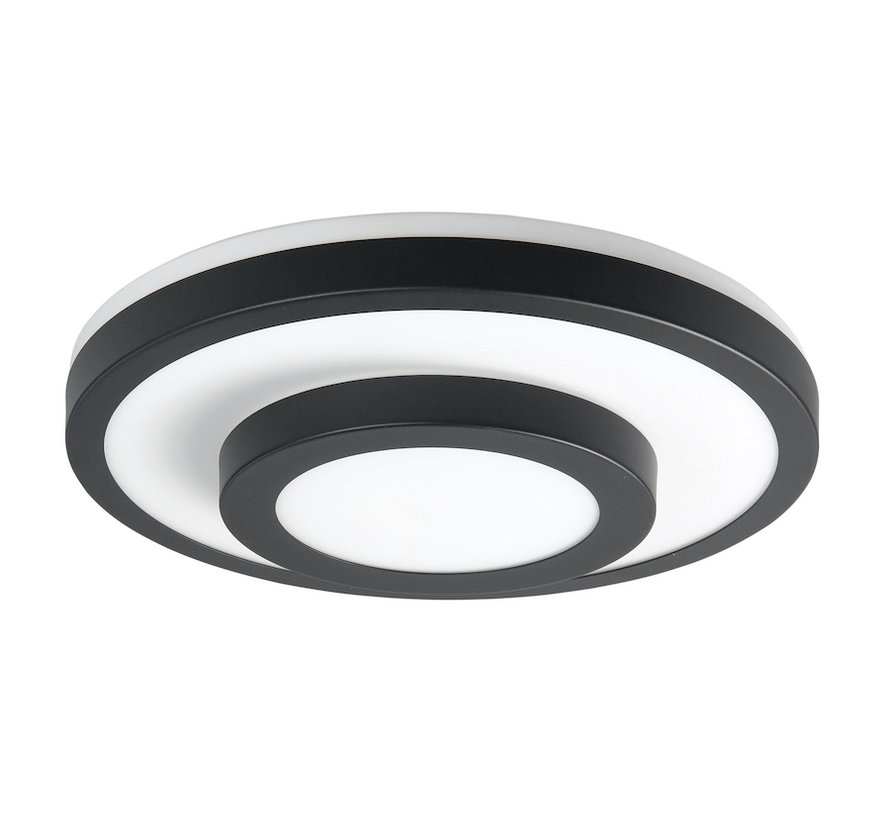 Ceiling lamp LED IP44 black large