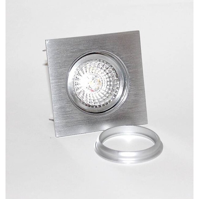 R&M Line Fix blade Q square recessed downlight GU10  aluminium