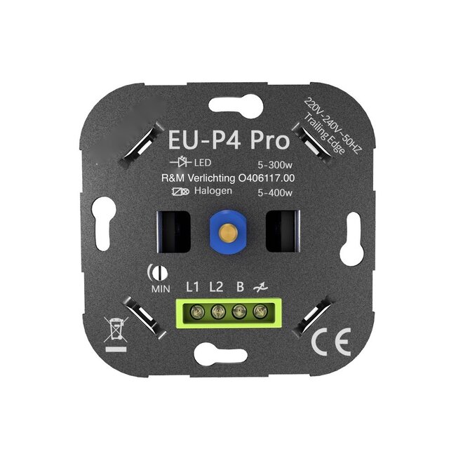 R&M Line LED wall dimmer 5-300 watt trailing edge