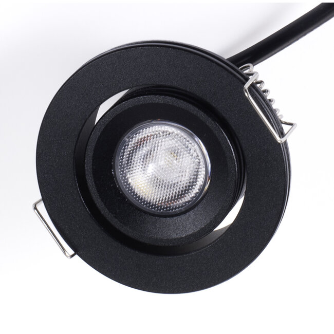 R&M Line Inbouwspot IP65 Cyprus LED 3watt 2700K 220Lm dimbaar zwart