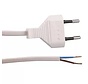 Connection cable 1.5M 2x0.75mm white + euro plug