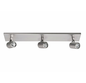 Highlight Bathroom spotlight RAIN 3-lights beam brushed steel