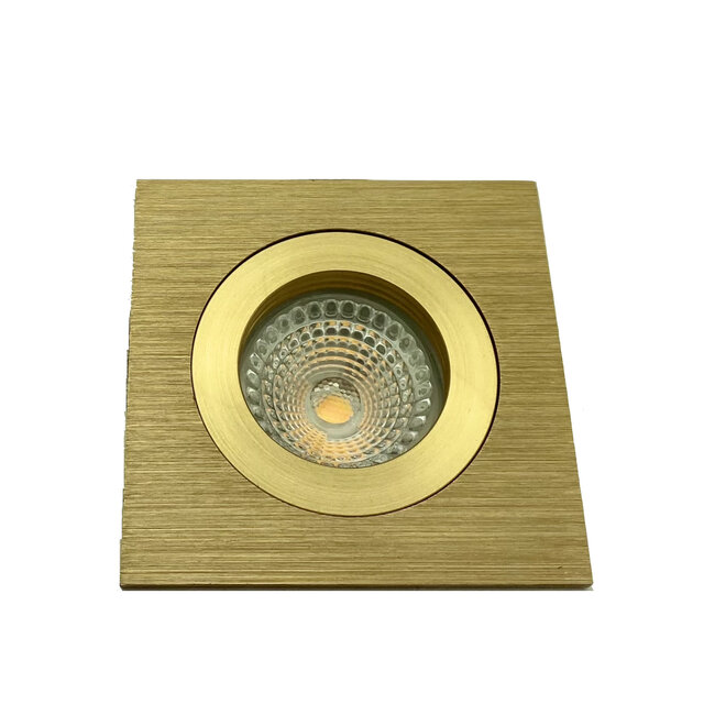 R&M Line LED downlight FIX-Q gold 6W IP65 3000-1800 Kelvin dim-to-warm