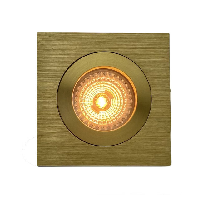 R&M Line LED downlight FIX-Q gold 6W IP65 3000-1800 Kelvin dim-to-warm