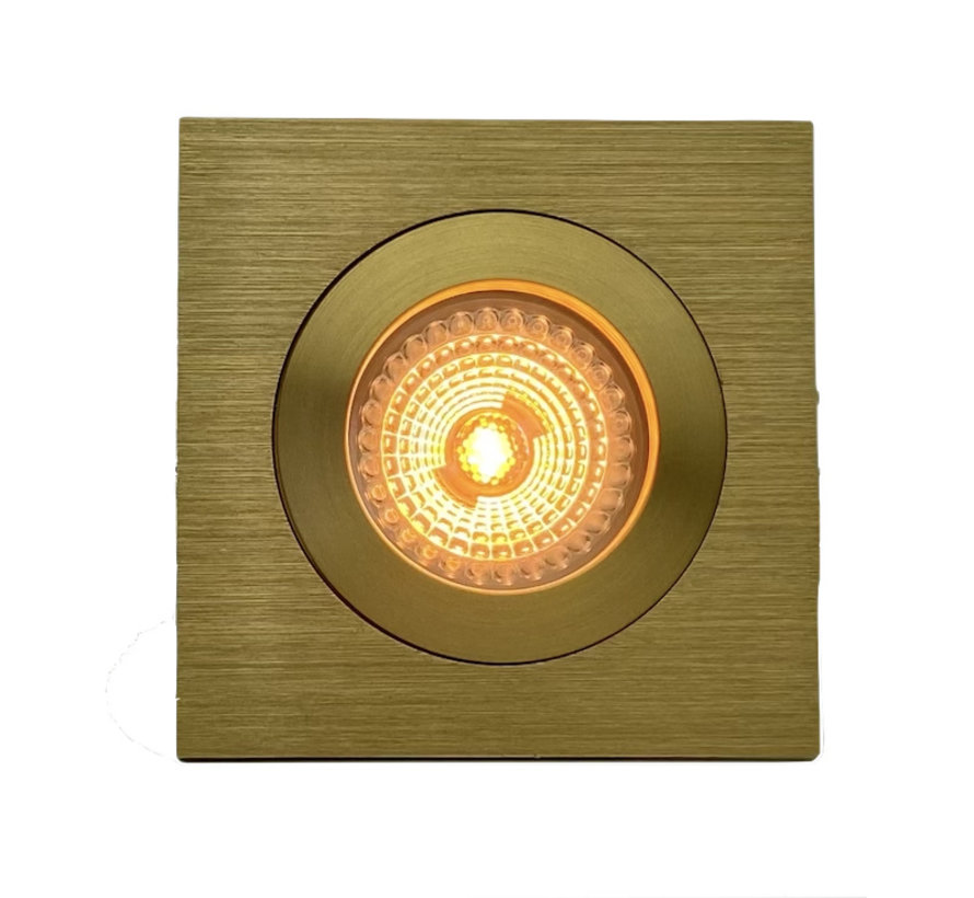 LED downlight FIX-Q gold 6W IP65 3000-1800 Kelvin dim-to-warm