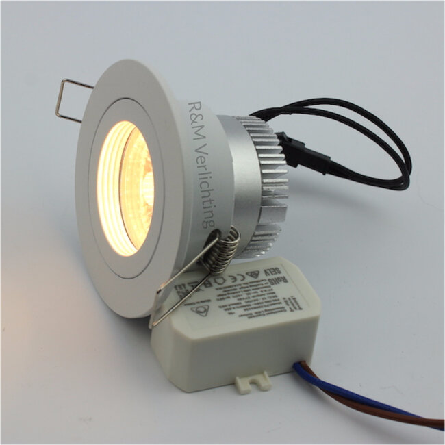 R&M Line Dim to warm LED inbouwspot wit 6W IP65 3000-1800 kelvin extra warm