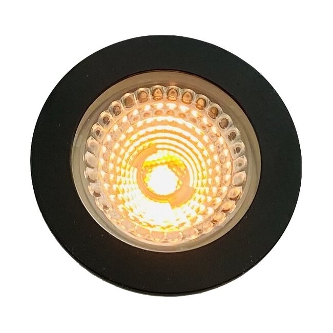 R&M Line LED inbouwspot HUM2060 zwart 6w 1800-3000k dim-to-warm